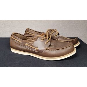 Sonoma Goods For Life Vitalize Ortholite Kutcher Brown Boat Shoes Men's 12 Med